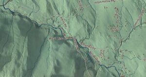 Close-up of the Lincoln, Vermont aerial map