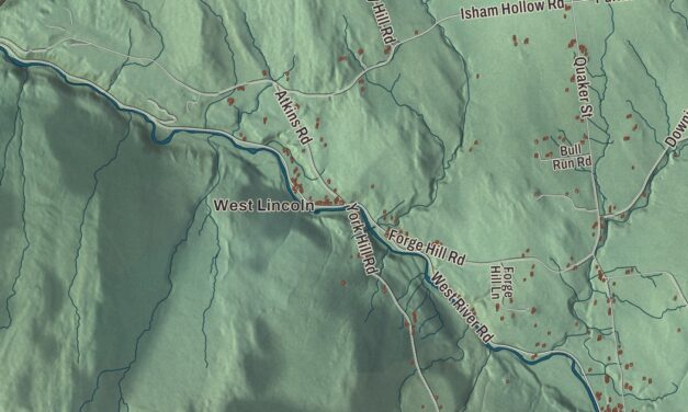 Map of Lincoln, Vermont