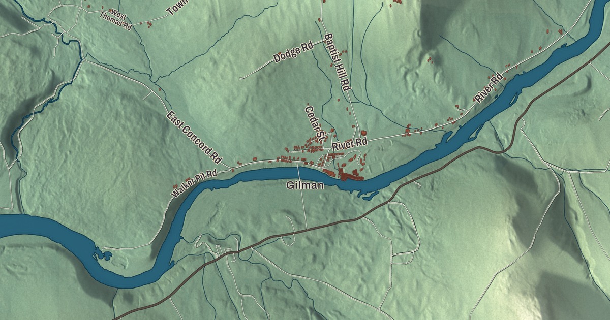 Map of Lunenburg, Vermont