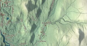Close-up of the Lyndon, Vermont aerial map