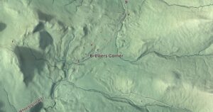 Close-up of the Mendon, Vermont aerial map