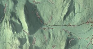 Close-up of the Middletown Springs, Vermont aerial map
