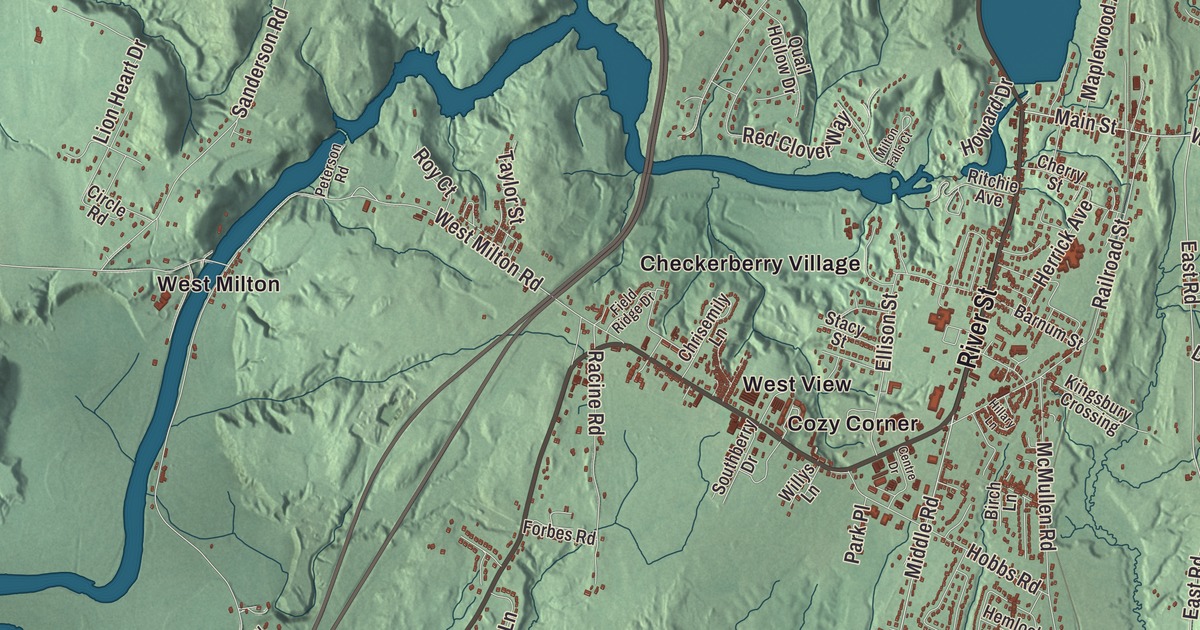 Map of Milton, Vermont