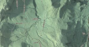 Close-up of the Montgomery, Vermont aerial map
