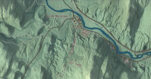 Close-up of the Moretown, Vermont aerial map