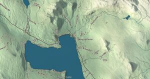 Close-up of the Morgan, Vermont aerial map