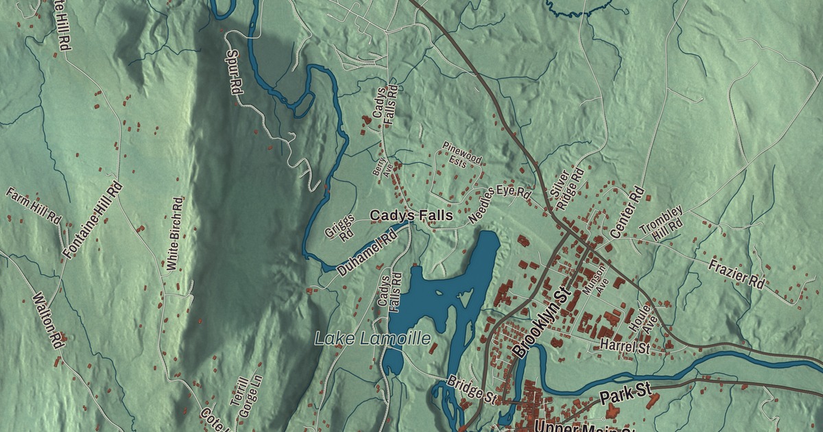 Map of Morristown, Vermont