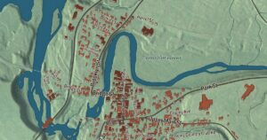 Close-up of the Morrisville, Vermont aerial map