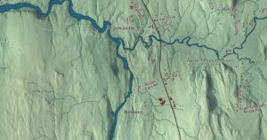 Close-up of the New Haven, Vermont aerial map