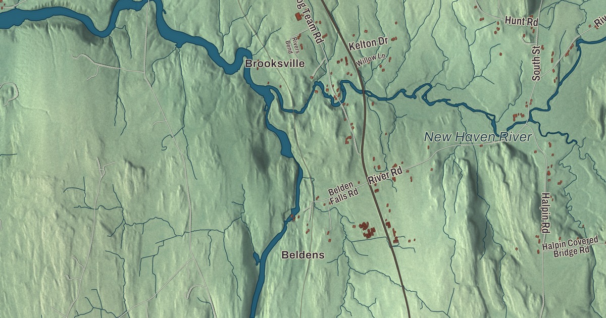 Map of New Haven, Vermont