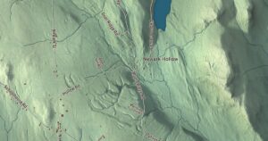Close-up of the Newark, Vermont aerial map