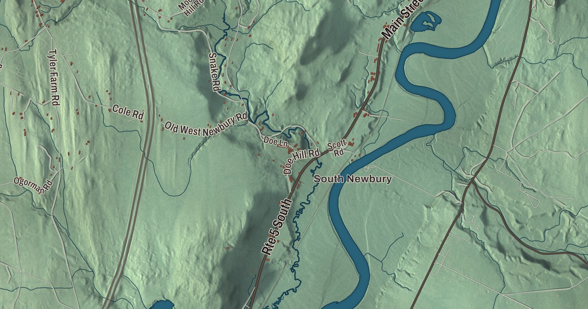 Map of Newbury, Vermont