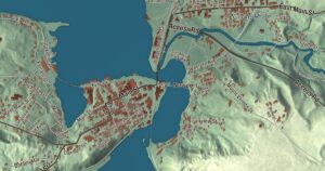 Close-up of the Newport Town, Vermont aerial map