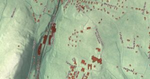 Close-up of the North Bennington, Vermont aerial map