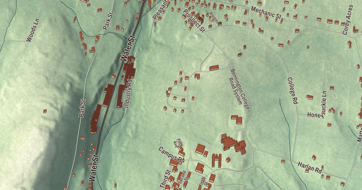 Map of North Bennington, Vermont