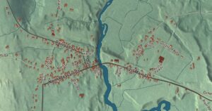 Close-up of the North Troy, Vermont aerial map