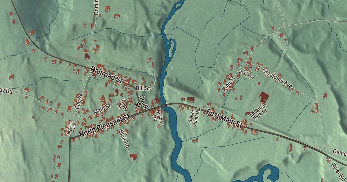 Map of North Troy, Vermont