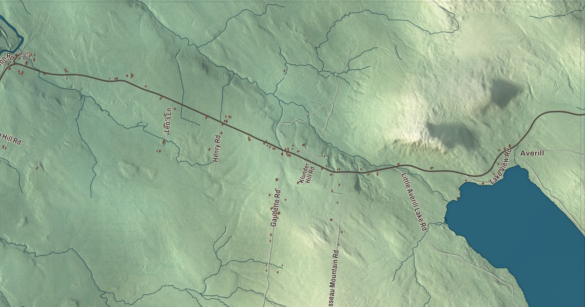 Map of Norton, Vermont