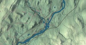 Close-up of the Norwich, Vermont aerial map