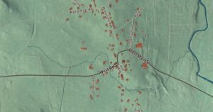 Close-up of the Old Bennington, Vermont aerial map