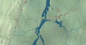 Close-up of the Panton, Vermont aerial map