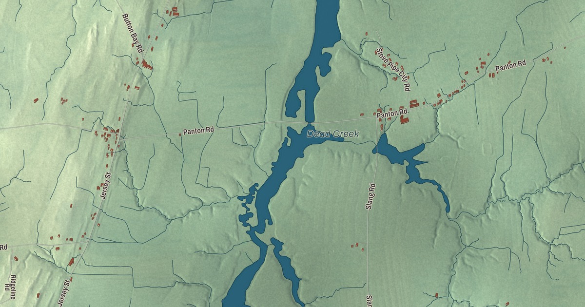 Map of Panton, Vermont