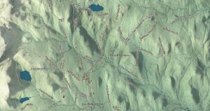 Close-up of the Peacham, Vermont aerial map