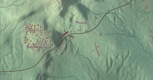 Close-up of the Peru, Vermont aerial map