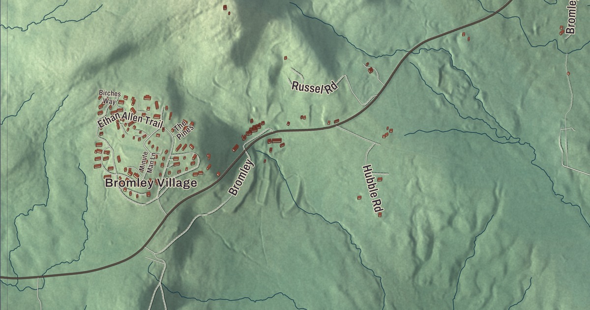 Map of Peru, Vermont