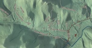 Close-up of the Pittsfield, Vermont aerial map