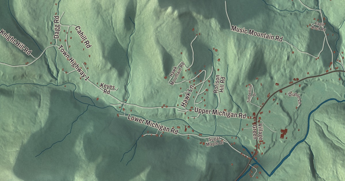 Map of Pittsfield, Vermont