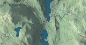 Close-up of the Plymouth, Vermont aerial map