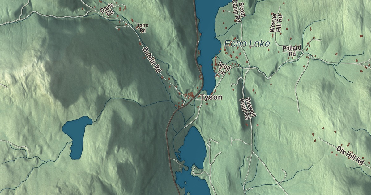 Map of Plymouth, Vermont