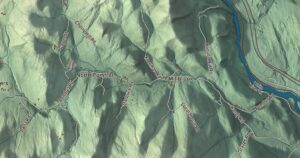 Close-up of the Pomfret, Vermont aerial map