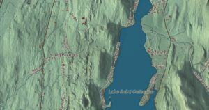 Close-up of the Poultney, Vermont aerial map
