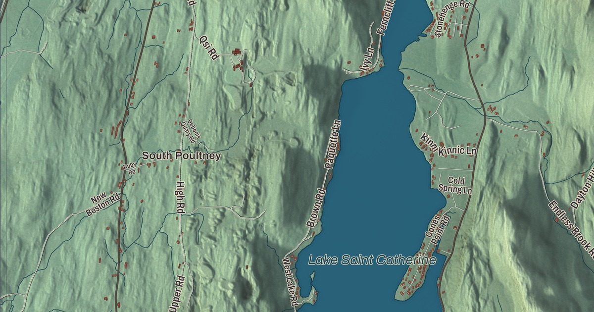 Map of Poultney, Vermont