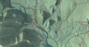 Close-up of the Pownal, Vermont aerial map