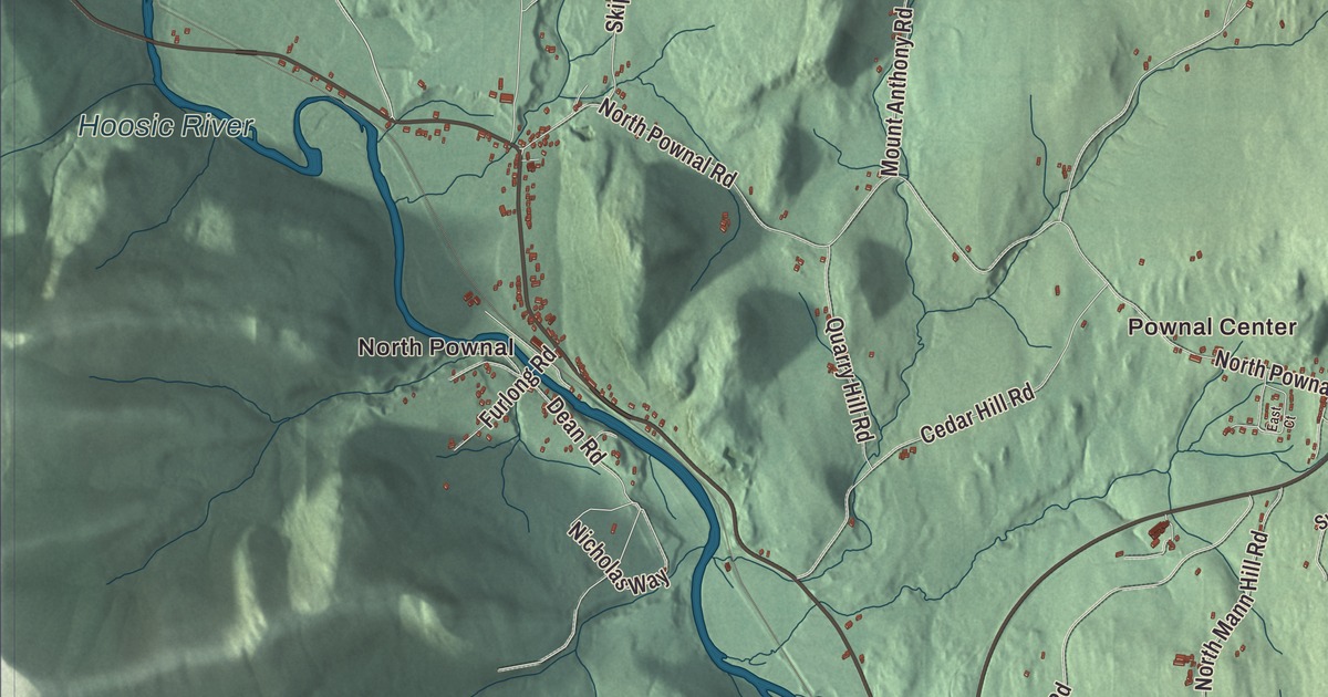 Map of Pownal, Vermont