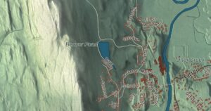 Close-up of the Proctor, Vermont aerial map