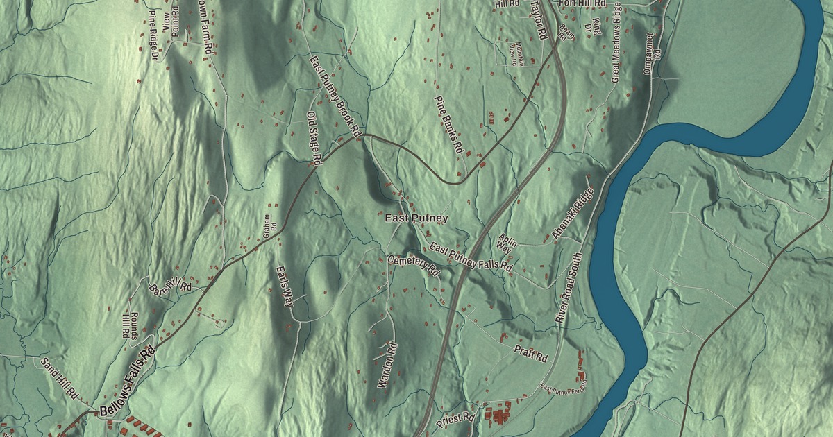 Map of Putney, Vermont