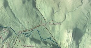 Close-up of the Readsboro, Vermont aerial map