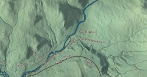 Close-up of the Richford, Vermont aerial map