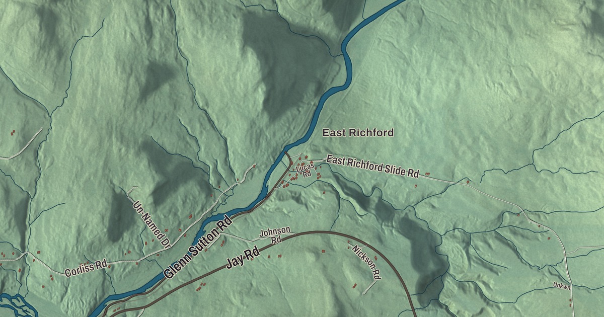 Map of Richford, Vermont
