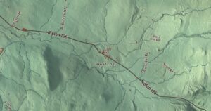 Close-up of the Ripton, Vermont aerial map