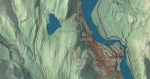 Close-up of the Rockingham, Vermont aerial map