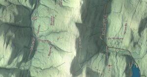 Close-up of the Roxbury, Vermont aerial map