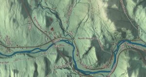 Close-up of the Royalton, Vermont aerial map