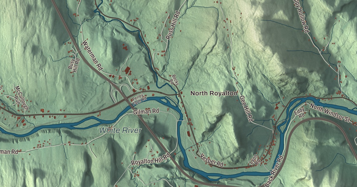 Map of Royalton, Vermont