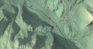 Close-up of the Rupert, Vermont aerial map