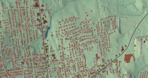 Close-up of the Rutland City, Vermont aerial map